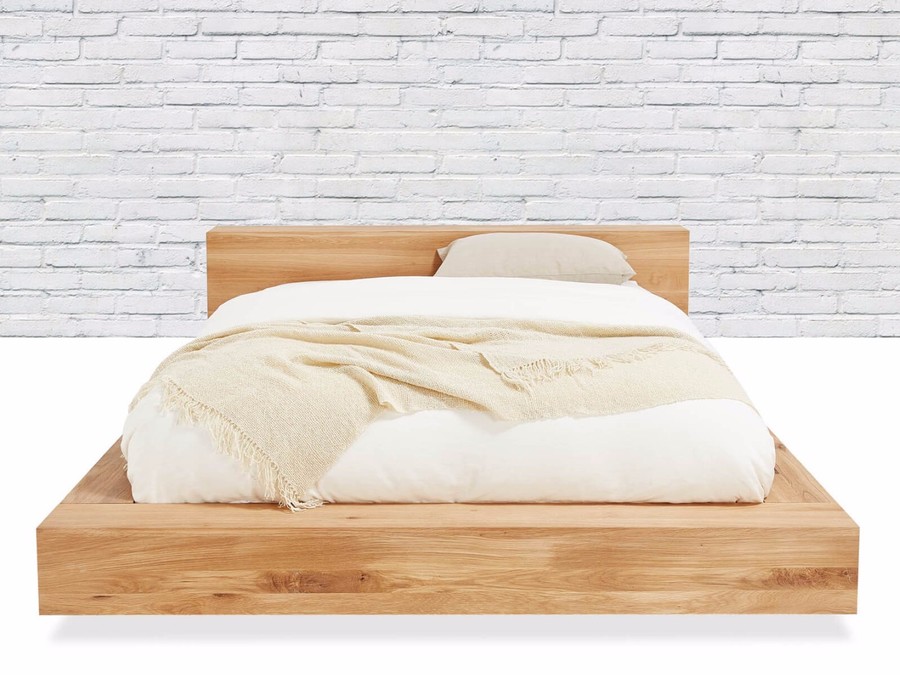 Кровать подиум из массива дуба на заказ #2 | Мебельная мастерская Дорофея Брычёва